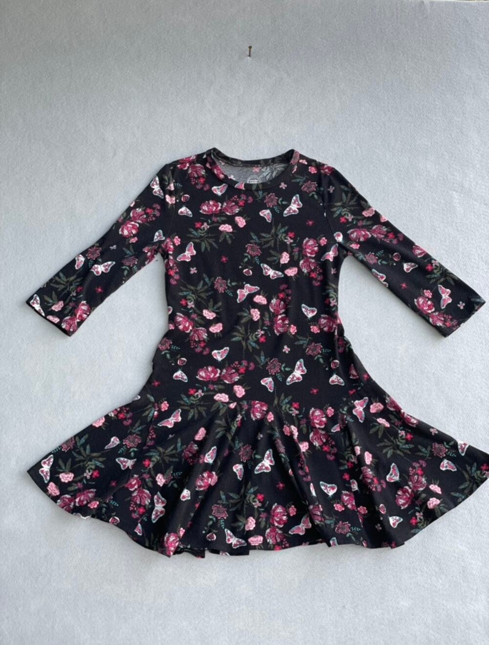 WONDER NATION GIRLS BUTTERFLY FLORAL PRINT - SIZE 7-8 (M)
